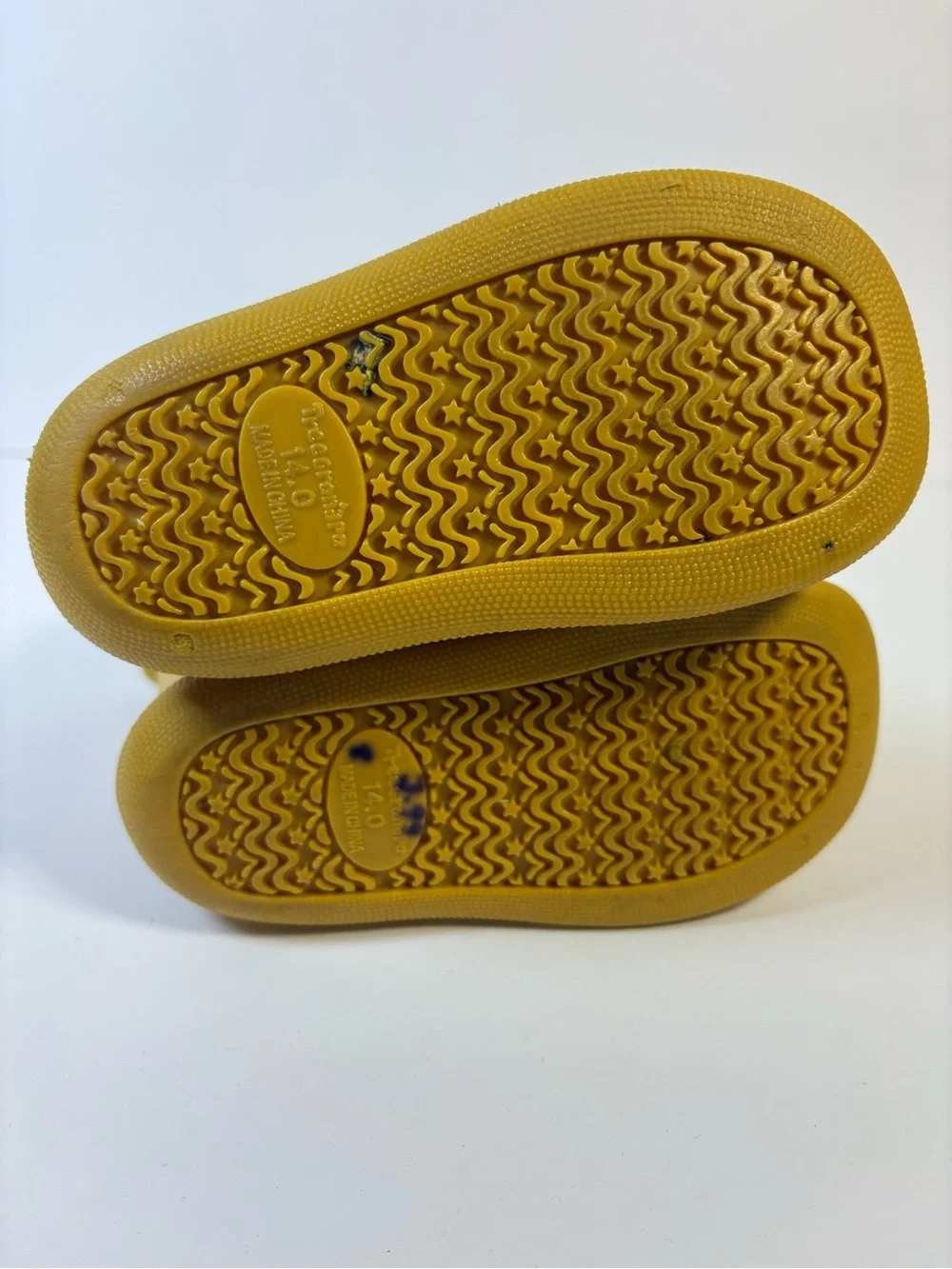 Tree Grandpa Toddler Rain Boots Size 14 Rubber Yellow Duck US 7/8